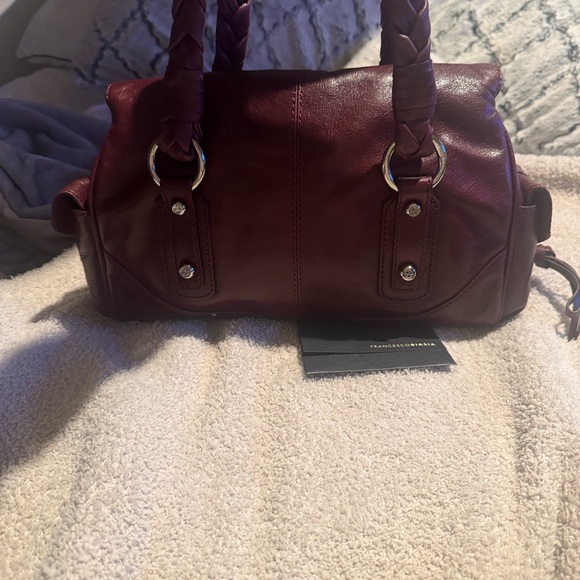 Francesco Biasia Deep Red Shoulder Bag - Picture 5 of 7